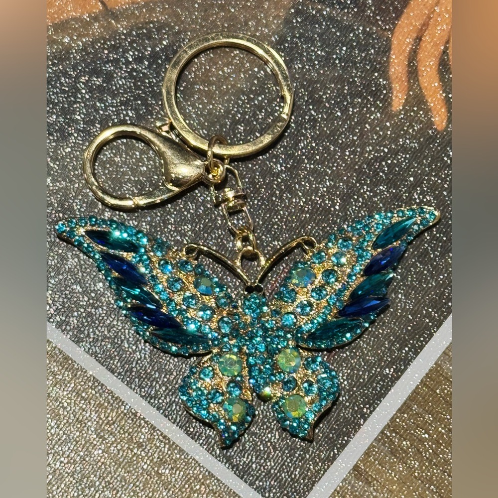 Buttery Keychain Crystal Rhinestones Purse/Pendant/Handbag/Charm